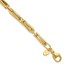 14K Yellow Gold and Textured Fancy Link Bracelet - 7.75 in.