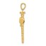 14K Yellow Gold and Textured Nails Cross Pendant - 32 mm