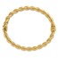 14K Yellow Gold and Textured Twisted Hinged Bangle