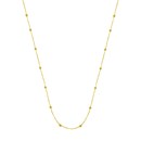 14K Yellow Gold BALL Chain Necklace with Spring ring - 17 in.