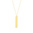 14K Yellow Gold Bar .8mm Cable Chain Necklace - 16 -18 in.