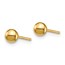 14k Yellow Gold Bar and Ball Post Earrings Set