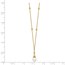 14k Yellow Gold Beaded Chain w/5 mm FW Pearl Necklace - 18 in.