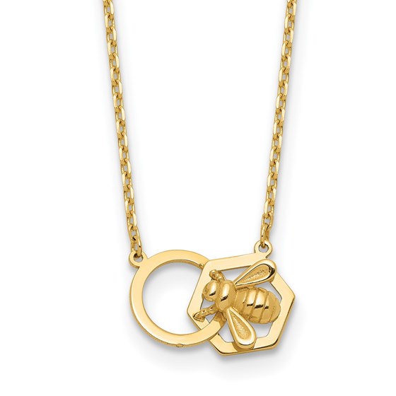 14K Yellow Gold Bee Necklace - 17.5 in. 14K Yellow Gold Bee Necklace - 17.5 in.