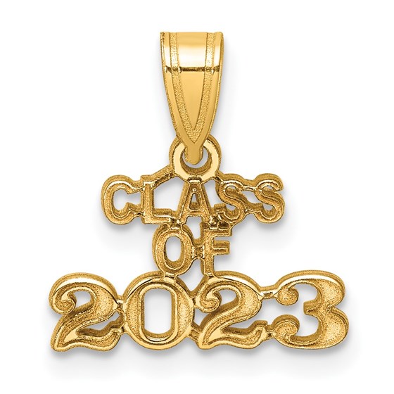 14K Yellow Gold Block CLASS OF 2023 Charm - 16.1 mm 14K Yellow Gold Block CLASS OF 2023 Charm - 16.1 mm