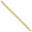 14k Yellow Gold Brushed & D/C Plumeria Bracelet - 7.25 in.
