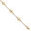 14k Yellow Gold Brushed & Polished Stars Bracelet - 7 in.