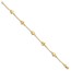 14k Yellow Gold Brushed & Polished Stars Bracelet - 7 in.