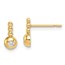 14k Yellow Gold Bubble Cubic Zirconia Drop Stud Earrings