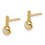 14k Yellow Gold Bubble Cubic Zirconia Drop Stud Earrings