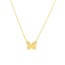 14K Yellow Gold Butterfly Rope Necklace - 16"-18"