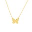 14K Yellow Gold Butterfly Rope Necklace - 16"-18"