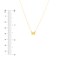 14K Yellow Gold Butterfly Rope Necklace - 16"-18"