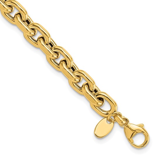 14K Yellow Gold Cable Link Bracelet - 7.5 in. 14K Yellow Gold Cable Link Bracelet - 7.5 in.