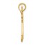 14K Yellow Gold Cat Reaching Pendant - 25 mm