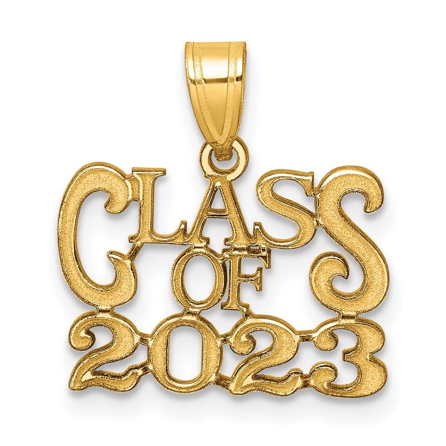 14K Yellow Gold CLASS OF 2023 Graduation Charm - 18.5 mm