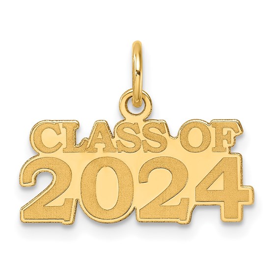 14K Yellow Gold CLASS OF 2024 Charm - 15.6 mm 14K Yellow Gold CLASS OF 2024 Charm - 15.6 mm