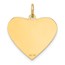 14K Yellow Gold Class of 2024 Heart Charm - 22.5 mm