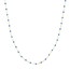 14K Yellow Gold Cobalt Blue Enamel Necklace Curb Chain - 18 in.