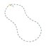 14K Yellow Gold Cobalt Blue Enamel Necklace Curb Chain - 18 in.