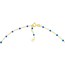14K Yellow Gold Cobalt Blue Enamel Necklace Curb Chain - 18 in.