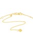 14K Yellow Gold Cross Necklace w/ Saturn Chain - 16 in.