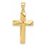 14K Yellow Gold Cross Pendant - 29.1 mm