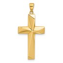 14K Yellow Gold Cross Pendant - 36.4 mm