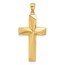 14K Yellow Gold Cross Pendant - 36.4 mm