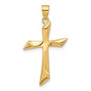 14K Yellow Gold Cross Pendant - in.