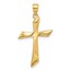 14K Yellow Gold Cross Pendant - in.