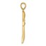14K Yellow Gold Cross Pendant - in.