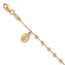 14K Yellow Gold Cross Rosary Design Bracelet - 7.5 in.