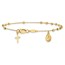 14K Yellow Gold Cross Rosary Design Bracelet - 7.5 in.
