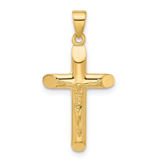 14K Yellow Gold Crucifix Pendant - 28 mm 14K Yellow Gold Crucifix Pendant - 28 mm