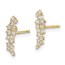 14k Yellow Gold Cubic Zirconia Cluster Post Earrings