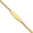 14K Yellow Gold Curb Link ID Bracelet - 8 in.