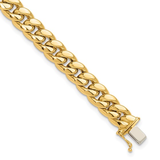 14K Yellow Gold Curb Link Men's Bracelet - 8.9 in. 14K Yellow Gold Curb Link Men's Bracelet - 8.9 in.