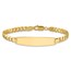 14K Yellow Gold Curb Link Rounded ID Bracelet - 8 in.