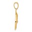 14K Yellow Gold Cut Out Dolphin Pendant - 29 mm