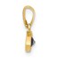 14K Yellow Gold CZ and Enamel Evil Eye Pendant - 11.8 mm
