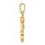 14K Yellow Gold CZ Angel Pendant - 20.9 mm