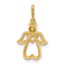 14K Yellow Gold CZ Angel Pendant - 20.9 mm
