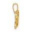 14K Yellow Gold CZ Butterfly Pendant - 13.7 mm