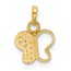 14K Yellow Gold CZ Butterfly Pendant - 13 mm