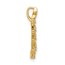 14K Yellow Gold CZ Christmas Tree Chain Slide Pendant - 17.6 mm