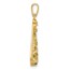 14K Yellow Gold CZ Christmas Tree Pendant - 27.1 mm