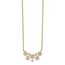 14k Yellow Gold CZ Cluster with 2 in ext Necklace - 20 in.