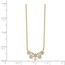 14k Yellow Gold CZ Cluster with 2 in ext Necklace - 20 in.