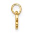 14K Yellow Gold CZ Dog Bone Pendant - 9.5 mm